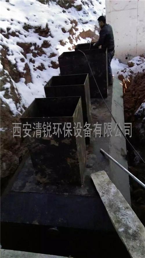 甘肅省蓮花臺(tái)火車站污水處理施工現(xiàn)場